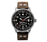 Aristo Herren Messerschmitt Uhr Fliegeruhr Automatik ME-209-A Leder