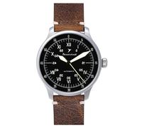Aristo Herren Messerschmitt Uhr Fliegeruhr Automatik ME-6332SEXTANT Leder