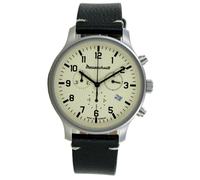 Messerschmitt Herrenuhr Chronograph mit schwarzem Lederband ME-3H199L