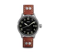 Aristo RLM 7H1463-L Militäruhr Herren Automatik - PUW 1463 Kaliber von 1970, Limitierte Serie 30 Stück, Saphirglas, Glasboden, 42 mm Edelstahl satiniert, Vintage Lederband - Made in Germany