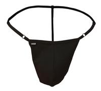 ARIUS Herren Tanga String aus Baumwolle, Sexy und Verstellbar in Schwarz - sexy unterwäsche für Mann - Herren-reizwäsche - Unterteil-Typ: Tanga, Packungseinheit: 1, Größe: Einheitsgröße