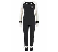 ARIZONA Damen Pyjama ecru / schwarz, Größe 32/34, 4034047 Ecru / Schwarz XS