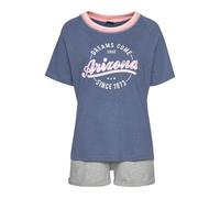 ARIZONA Damen Shorty blau-meliert-grau-meliert Gr.40/42