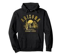 Arizona Desert Vibes Souvenir Pullover Hoodie, Unisex für Erwachsene, Schwarz, M