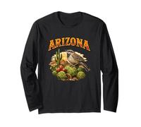 Arizona Kaktus Zaunkönig Wüste Sonnenuntergang State Bird Wildlife Langarmshirt