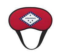 Arkansas State Flag Print Verstellbare Augenabdeckung zum Schlafen, bequeme, druckfreie und atmungsaktive Schlafmasken