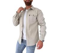 ArknAv Herren-Button-Down-Sshirt-Jacke, lässige, stilvolle Hemdjacken, lässiges Jugend-Herrenhemd