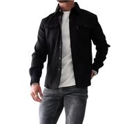 ArknAv Herren-Button-Down-Sshirt-Jacke, lässige, stilvolle Hemdjacken, lässiges Jugend-Herrenhemd