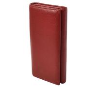 Arlo Damen-Geldbörse aus Leder mit Kartenfächern und Geldscheinfächern, rot | Mehrere Kartenfächer, Geldscheinfach, Reißverschlussfach, Bifold-Design, Umschlag-Stil