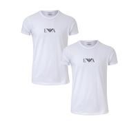 2er 4er Pack EMPORIO ARMANI T-Shirts Crew-Neck Cotton Stretch Weiß XL