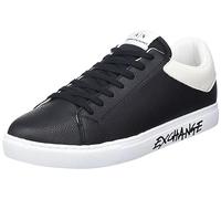 Armani Exchange 145 Male Armani Lettering, Back Color Insert, Lace up Sneaker Black/White 39