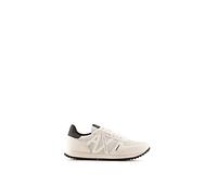 Armani Exchange 169 Male Openwork Side, Contrast Logo, Microsuede Inserts Sneaker White 41
