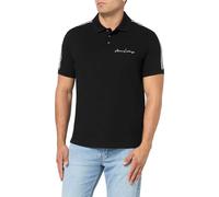 Armani Exchange Men's Regular Fit Stretch Cotton Signature Logo Polo Black,S