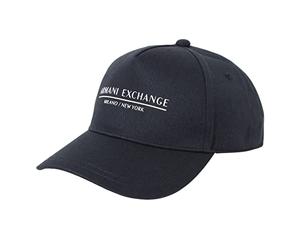 Armani Exchange A|X ARMANI EXCHANGE Herren Baseballmütze mit Logo von Milano/New York Baseballkappe, Navy, Einheitsgröße