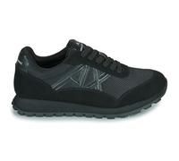 Armani Exchange A|X Female Drop, Color Contrast Stripe, Suede Details, Sneaker, Black+Black, 41