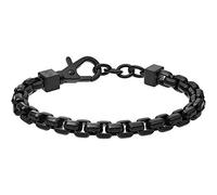 Armani Exchange Armband Für Männer, Innenlänge: 185-205mm / Größe Kettenglied: 8X8X4mm Schwarzes Edelstahlarmband, AXG0047001
