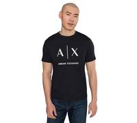 Armani Exchange T-Shirt Herren Slim Fit mit großem Logo Rundhals Baumwolle Deep Night S