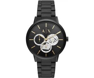 Armani Exchange Cayde - Automatikuhr mit schwarzem Edelstahl für Herren AX2748