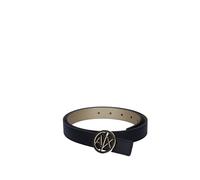 Armani Exchange Damen Bicolor, Logo Buckle Belt, Black/Gold, S