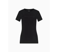 Armani Exchange Damen T-Shirt Schwarz Druck Herbst Winter Ko - Größe: L
