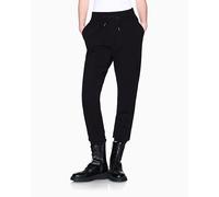 Armani Exchange Damen Essential Logo Signatur Glänzendes Logo auf Kordelzug Sweatpants Schwarz XL, Schwarz, 46