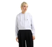 Armani Exchange Damen Icon Project, Small Logo Embroidery, Cropped Fit Sweatshirt, Optisches Weiß, M