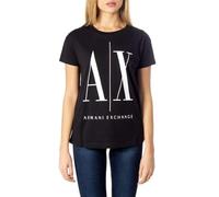 Armani Exchange Damen Icon Project T T-Shirt, Schwarz, XS