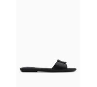 Armani Exchange Damen Padded Slide with Logo on Top Schiebe-Sandalen, Schwarz, 39 EU