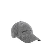 Armani Exchange Damen Sparkly Baseball Cap Baseballkappe, Silber, Einheitsgröße