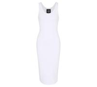 Armani Exchange Damen-T-Shirt-Kleid mit tonalem Icon-Logo, Optisches Weiß, M/XL