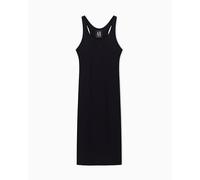 Armani Exchange Damen-T-Shirt-Kleid mit tonalem Icon-Logo, Schwarz, X-Klein