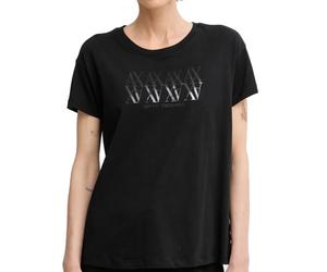 Armani Exchange Damen T-Shirt Slim Fit Logo Black : XXL