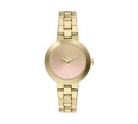 Quarzuhr ARMANI EXCHANGE, gelbgoldfarben, rosa, Armbanduhren, Damen, Quarzuhr, Armbanduhr, Damenuhr, Edelstahlarmband, analog, Glassteine (17478002-0) gelbgoldfarben, rosa