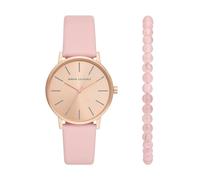 Armani Exchange Damenuhr, Dreizeigeruhrwerk, Edelstahl mit 36 mm Gehäusegröße und Lederoder Stahlarmband