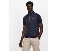A|X ARMANI EXCHANGE Herren Gesteppte echten Daunen Weste, Marineblau/Grau meliert, Medium
