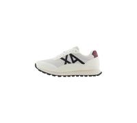 Armani Exchange Drop Herren-Sneaker, Off White/Deep Navy, 41 EU