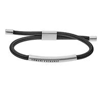 Armani Exchange Armband AXG0041040 Edelstahl-Polyester 24,5 cm edelstahlfarben/schwarz Damen