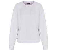 AX ARMANI EXCHANGE Damen Sweatshirt - Rundhals, Logo-Stickerei, Material-Mix Weiß XL