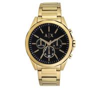 Armani Exchange Goldfarbene Herrenuhr, Quarz-Chronographenwerk und 44mm Gehäusegröße mit Edelstahlarmband