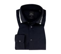 ARMANI EXCHANGE Hemd Herren Regular Fit Langarm Baumwoll-Stretch schwarz, S