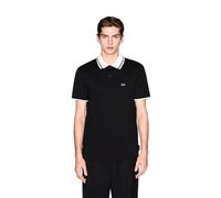 Armani Exchange Schmal Geschnittenes Poloshirt Mit Kontrastkragen, Schwarz S