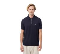 Armani Exchange Herren 3D Embroidered Logo Half Silver Zip Polo Shirt (1er Pack)