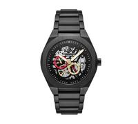 Automatikuhr ARMANI EXCHANGE, schwarz, rot, Armbanduhren, Damen, Automatikuhr, Armbanduhr, Herrenuhr, Edelstahlarmband, analog, 12/24-Std.-Anzeige (62043010-0) schwarz, rot