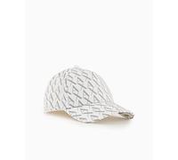 ARMANI EXCHANGE Basecap mit Logo-Muster in Weiss, Größe 1