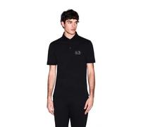 Armani Exchange Herren Black and Gold Capsule, Patch Logo Polo Shirt (1er Pack)
