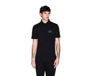 Armani Exchange Herren Black and Gold Capsule, Patch Logo Polo Shirt (1er Pack)