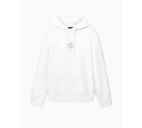 Armani Exchange Men's Cotton Icon Logo Hoodie Hooded Sweatshirt, Cremeweiß, Large