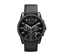 Armani Exchange Herren Chronograph Quarz Uhr mit Leder Armband AX2098