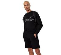 Armani Exchange Herren Crew Neck, Front Extended Logo Sweatshirt, Schwarz, M
