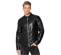 Armani Exchange Herren Eco-leather Blouson Bomberjacke, Schwarz, L